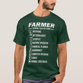 Camiseta Tractor de Granja Orgánica Agrícola Agrícola