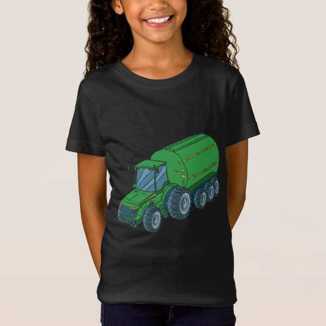 Camiseta Tractor de granja verde (Anverso)