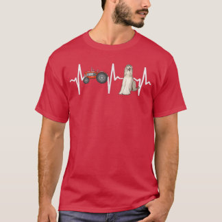 Camiseta Tractor de granjeros Hound Afghan Heartbeat Perro 