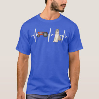 Camiseta Tractor de granjeros Hound Afghan Heartbeat Perro