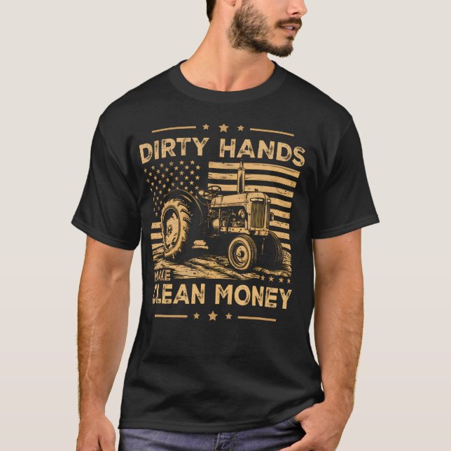 Camiseta Tractor de Hombres Granjeros (Anverso)