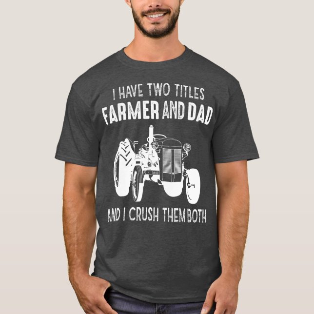 Camiseta Tractor De Hombres Papá Padre Agricultor Amante De (Anverso)