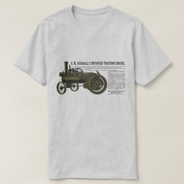 Camiseta Tractor de la granja Birdsall's Steam Traction Eng (Diseño del anverso)