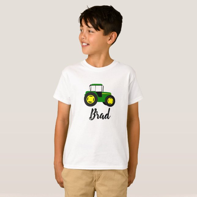 Camiseta Tractor de la granja del niño adaptable (Anverso completo)