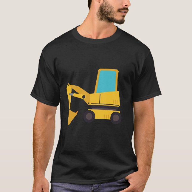 Camiseta Tractor de Naranja de construcción para trabajador (Anverso)