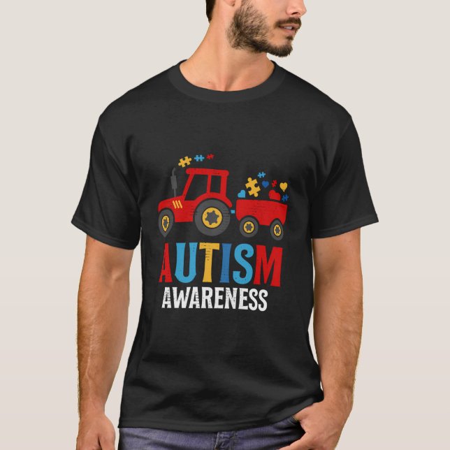 Camiseta Tractor de tren autista autista (Anverso)