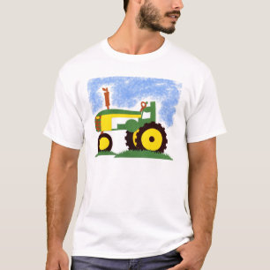 Camiseta Tractor debajo del cielo azul