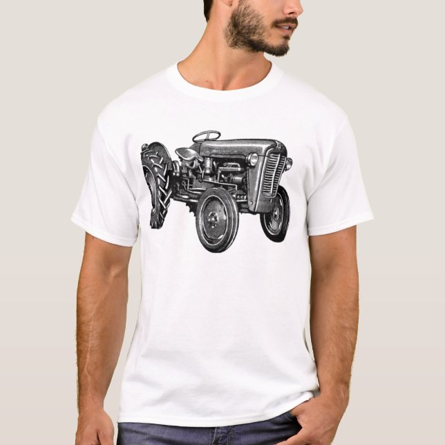 Camiseta Tractor del vintage (Anverso)