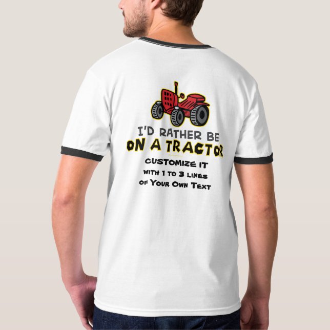 Camiseta Tractor divertido (Reverso)