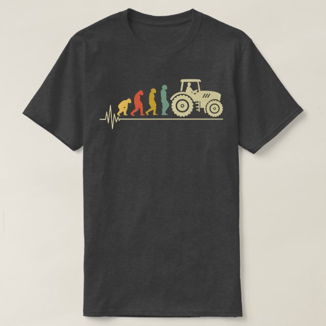 Camiseta Tractor Driver Evolution Agriculture Farmer Fields (Diseño del anverso)
