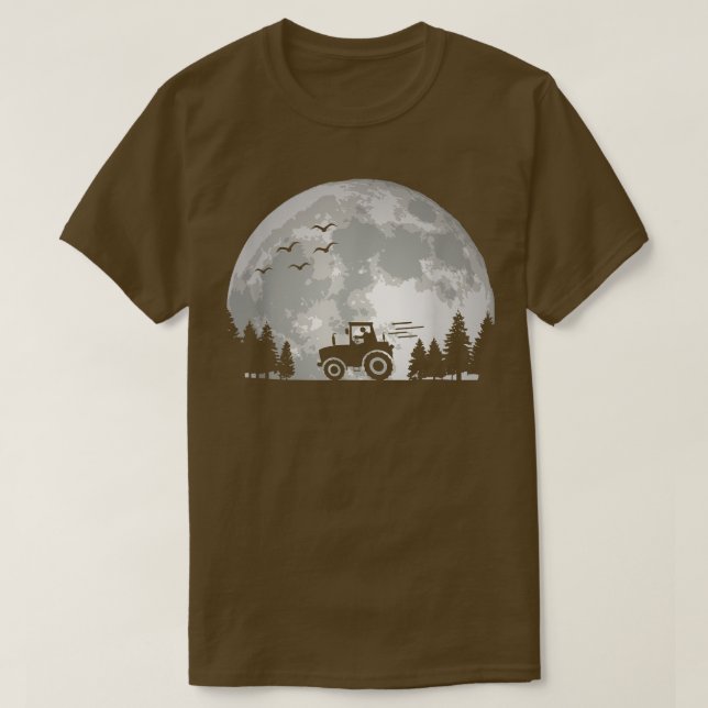 Camiseta Tractor Driver  Farming Agriculture  Moon  Funny F (Diseño del anverso)