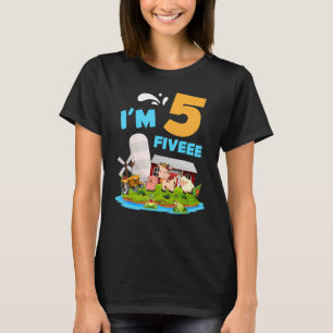 Camiseta Tractor Farm Theme Farmer Cumpleaños 5 Im Fiveee