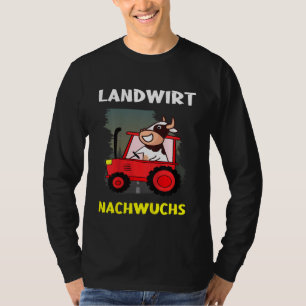 Camiseta Tractor Infantil Con Agricultor De Vacas Joven