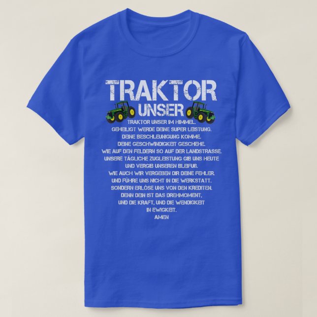 Camiseta Tractor: nuestra oración diciendo 'biob de tractor (Diseño del anverso)