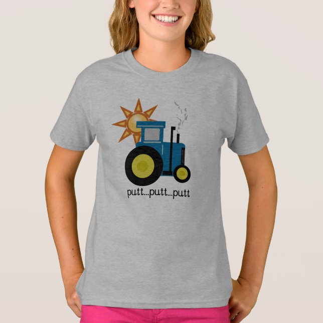 Camiseta Tractor Putt Azul (Anverso)