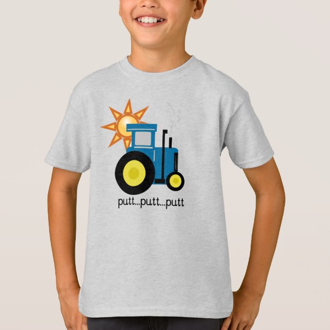Camiseta Tractor Putt Azul (Anverso)