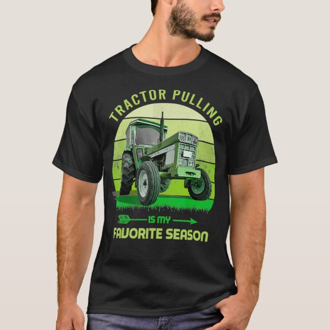 Camiseta Tractor que extrae a Vinta de temporada favorita (Anverso)