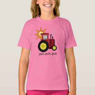Camiseta Tractor rojo del putt del putt