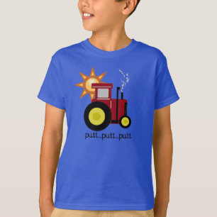 Camiseta Tractor rojo del putt del putt