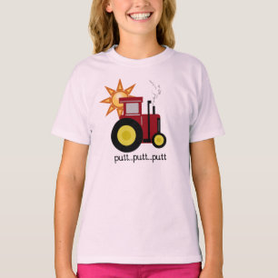 Camiseta Tractor rojo del putt del putt