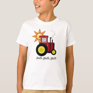 Camiseta Tractor rojo del putt del putt