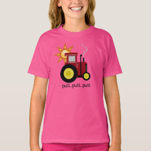 Camiseta Tractor rojo del putt del putt