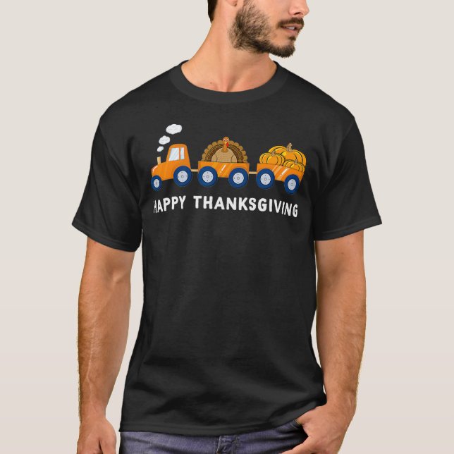 Camiseta Tractor sacando calabaza de Turquía (Anverso)