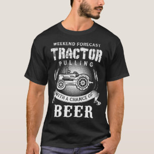 Camiseta Tractor Saltando Con Granjero De Cerveza Premium