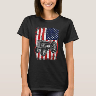 Camiseta Tractor USA Bandera Barnyard Harvest Farming Barn 