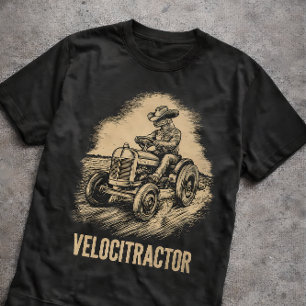 Camiseta Tractor Velocitractor Antiguo Divertido Retro