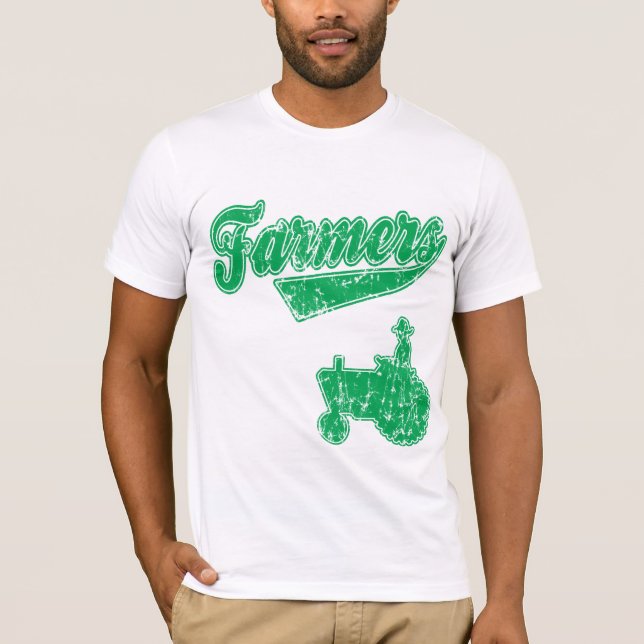 Camiseta Tractor verde de los granjeros (Anverso)