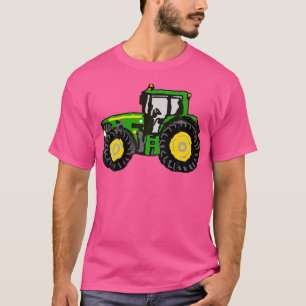 Camiseta Tractor Verde Y Amarillo Guay Para Los Agricultore