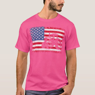 Camiseta Tractores agrícolas bandera de EE. UU. Patriótico