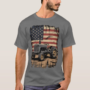 Camiseta Tractores agrícolas bandera de EE. UU. Patriótico 