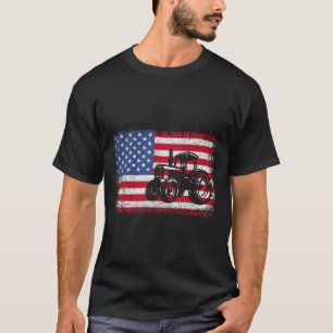 Camiseta Tractores agrícolas bandera de EE. UU. Regalo patr