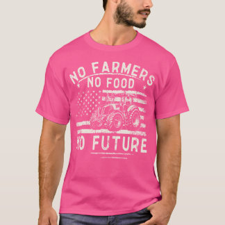 Camiseta Tractores Agrícolas Bandera De EE. UU. Sin Granjer
