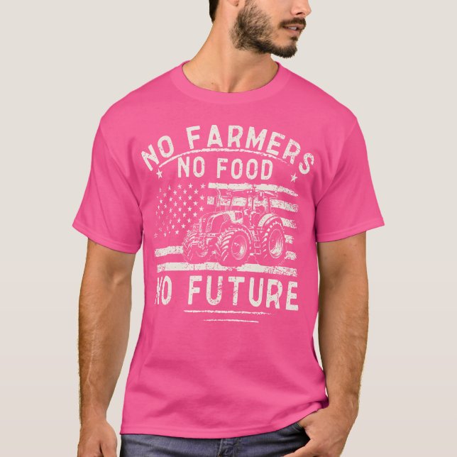 Camiseta Tractores Agrícolas Bandera De EE. UU. Sin Granjer (Anverso)