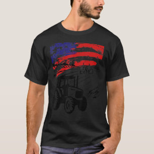 Camiseta Tractores De Cultivo Ue Bandera Patriótica Tractor