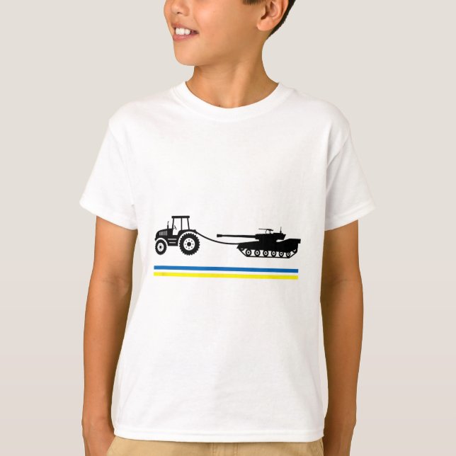 Camiseta Tractores Sobre Tanques Ucrania (Anverso)