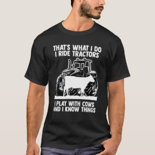 Camiseta Tractores Vaca Humor Cita Novilla Carnicero Granje