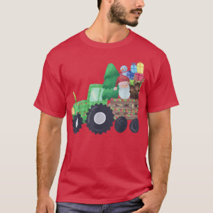 Camiseta Tractors Costume Santa Christmas Funny Reindeer Li