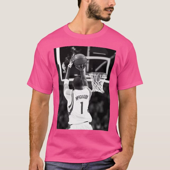 Camiseta Tracy Mcgrady - Blanco negro (Anverso)