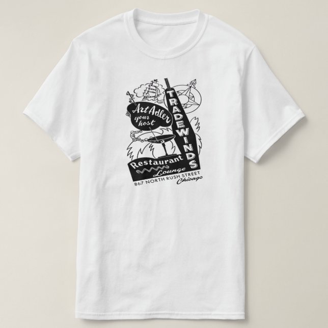 Camiseta Tradewinds Restaurant and Lounge, Chicago, IL (Diseño del anverso)