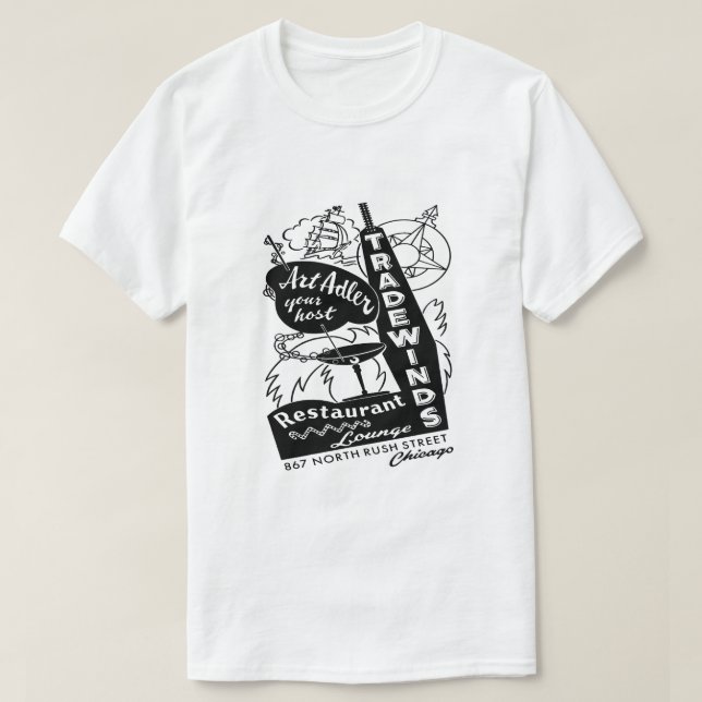 Camiseta Tradewinds Restaurant and Lounge, Chicago, IL (Diseño del anverso)