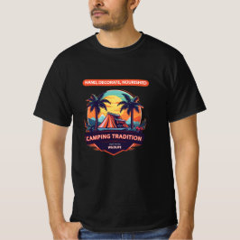 Camiseta Tradición de camping: Aventura de puesta de sol ba