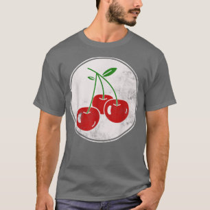 Camiseta Tradición de Cerezo Rojo Triple Cerezas Fruto Aman