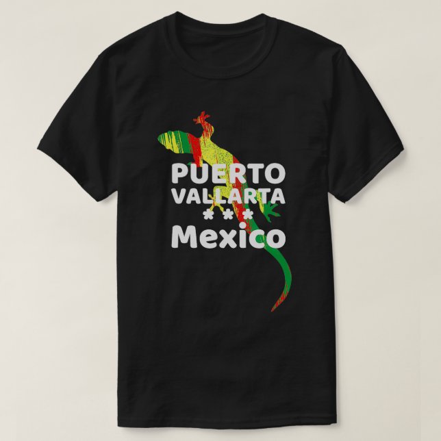 Camiseta Tradición mexicana Iguana Puerto Vallarta (Diseño del anverso)