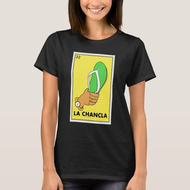 Camiseta Tradicional de la Lotería de la Chancla Mexicana (Anverso)