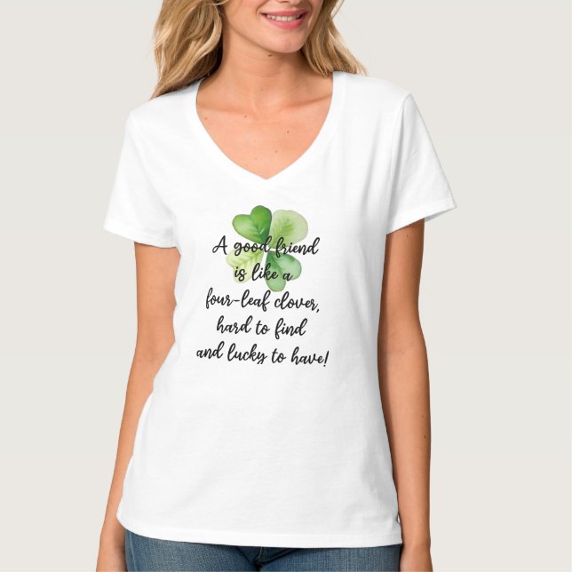 Camiseta Traditional Irish Blessing Four Leaf Clover Design (Anverso)