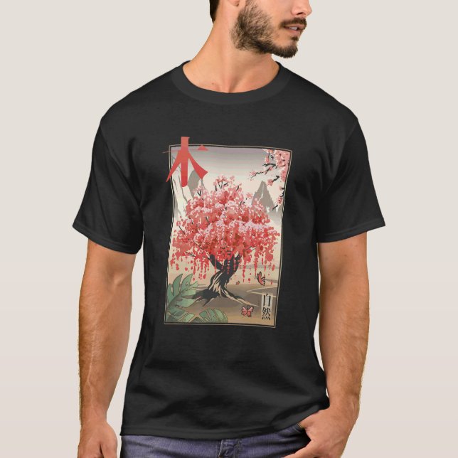 Camiseta Traditional Japanese Cherry Blossom Tree (Anverso)